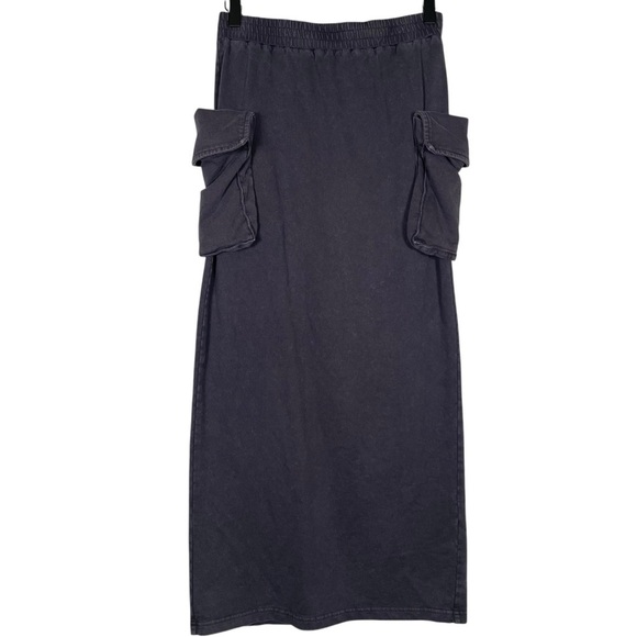 Urban Revivo Size S Elastic Waist Cargo Midi Skirt in Gray - Picture 7 of 7